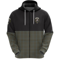 Haig Clan Half Of Tartan Zipper Hoodie