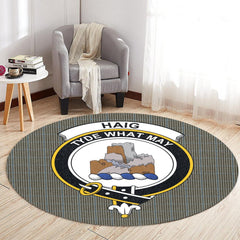 Haig Tartan Crest Round Rug