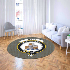 Haig Tartan Crest Round Rug