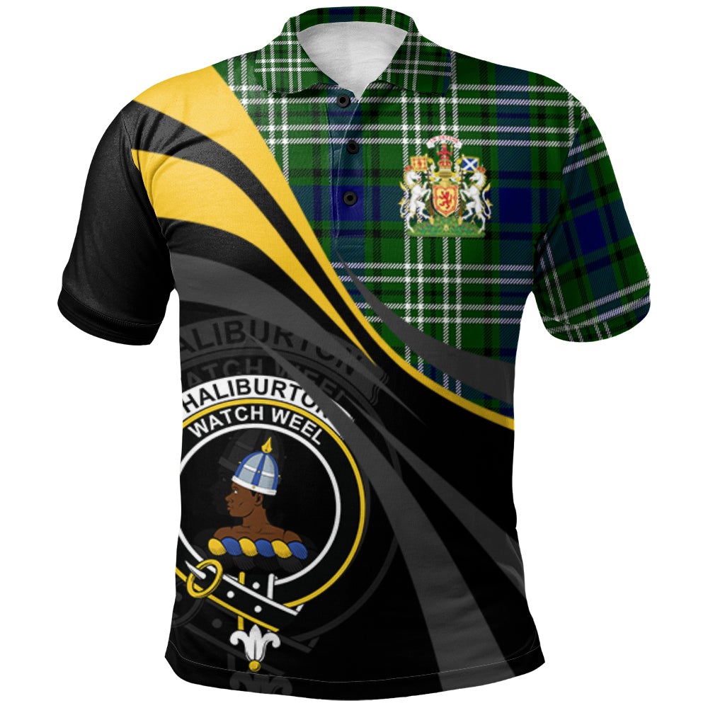 Haliburton Tartan Polo Shirt - Royal Coat Of Arms Style