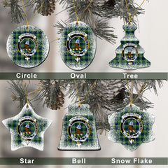 Haliburton Tartan Christmas Ceramic Ornament - Snow Style