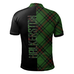 Halkerston Tartan Polo Shirt Half of Me - Cross Style