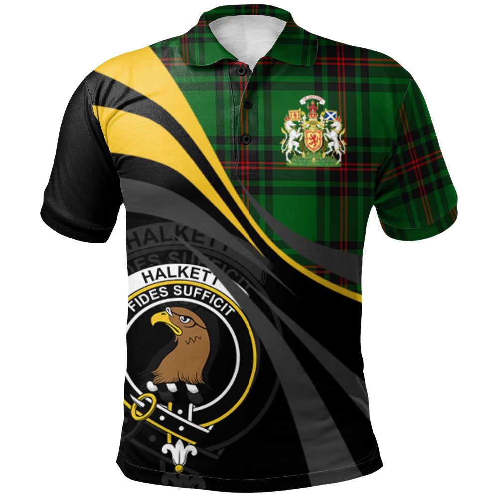 Halkett Tartan Polo Shirt - Royal Coat Of Arms Style