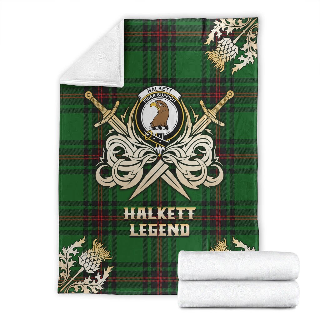 Halkett Tartan Gold Courage Symbol Blanket