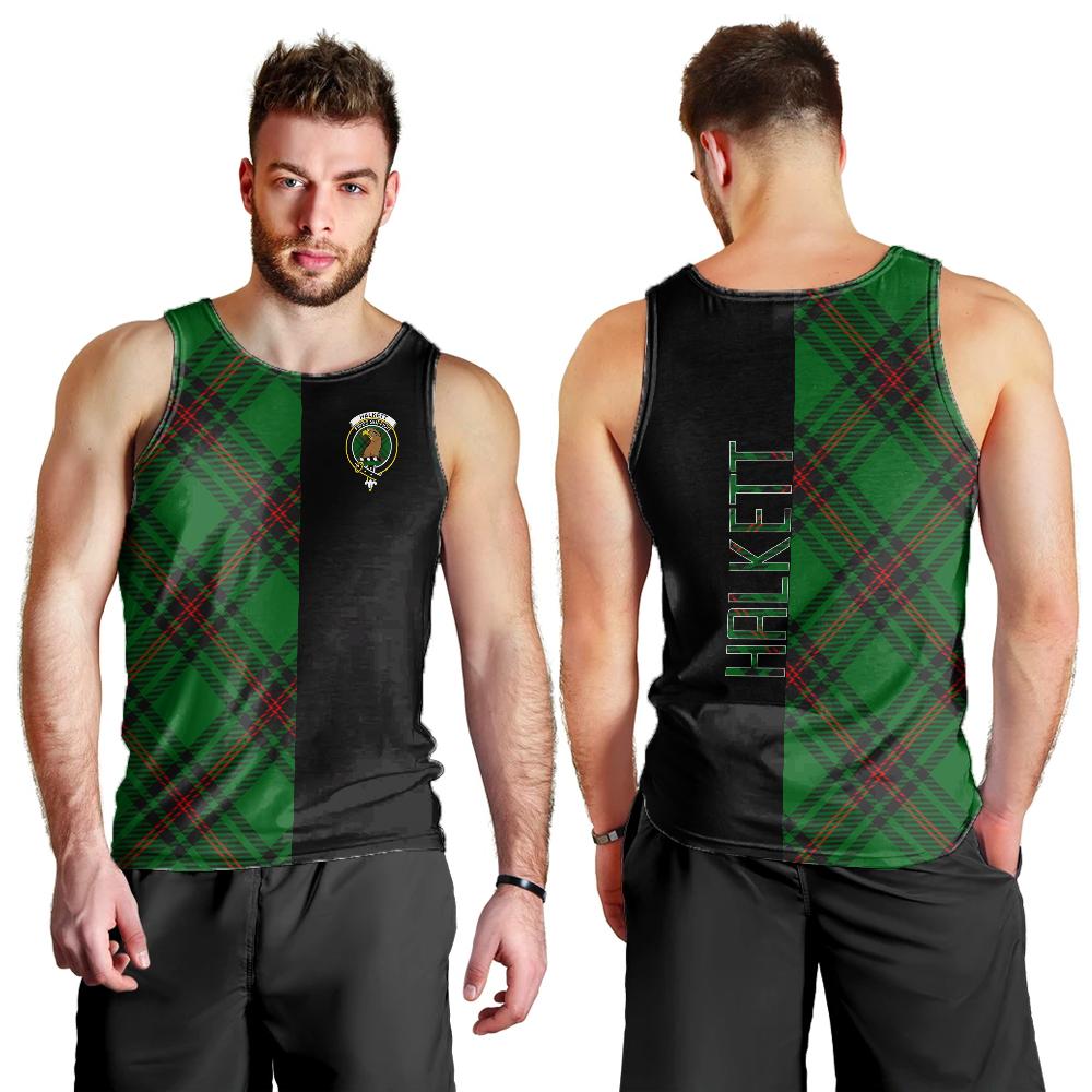 Halkett Tartan Crest Men's Tank Top - Cross Style