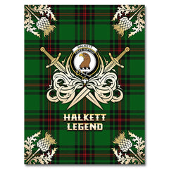 Halkett Tartan Gold Courage Symbol Blanket