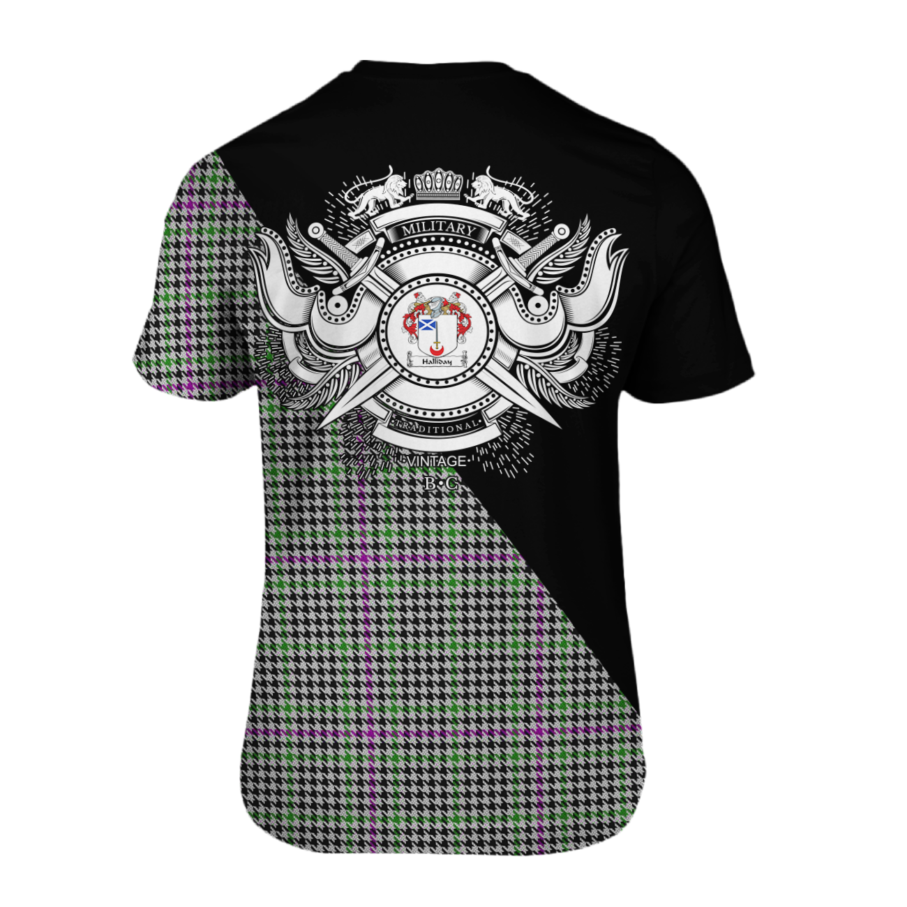 Halliday Tartan - Military T-Shirt