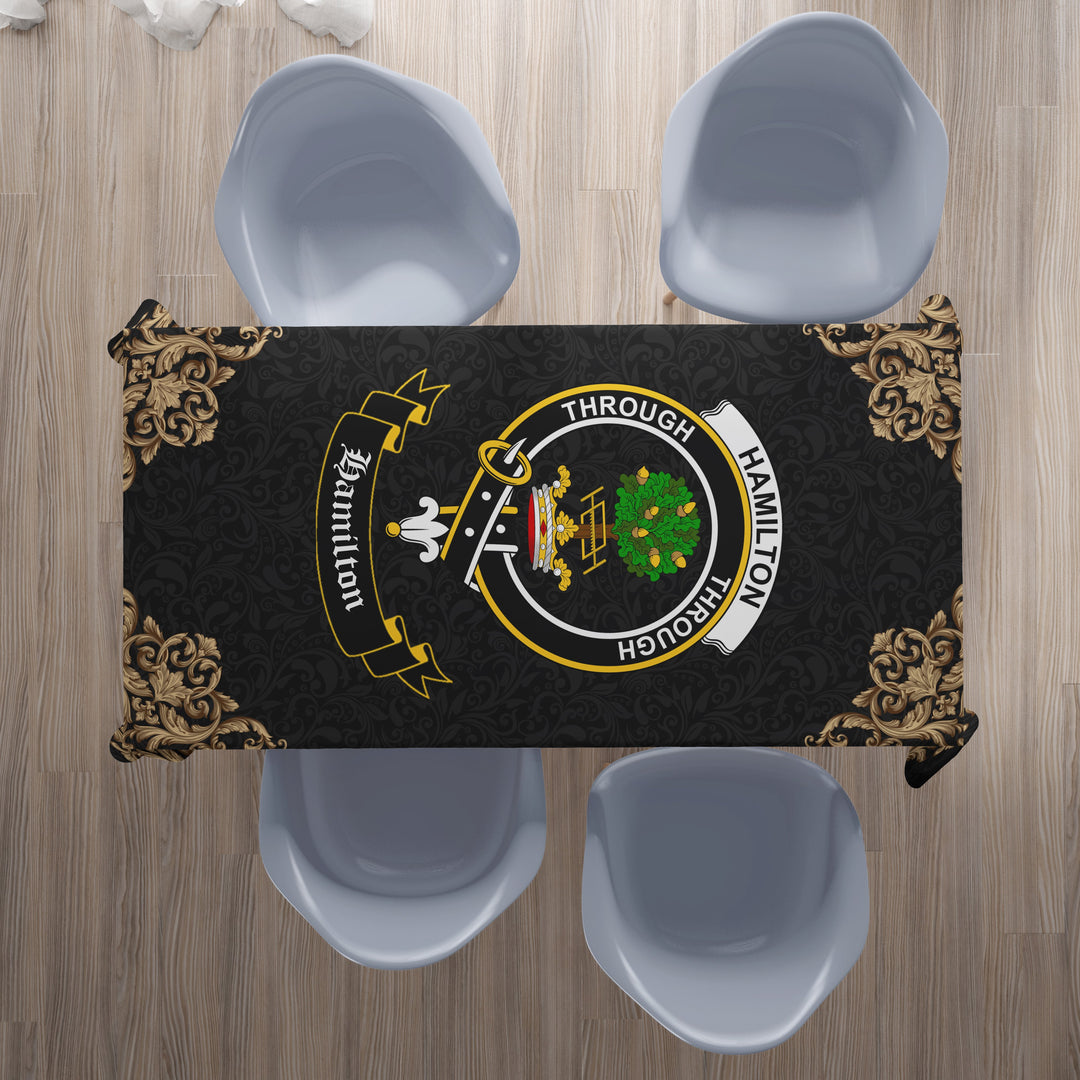 Hamilton Crest Tablecloth - Black Style