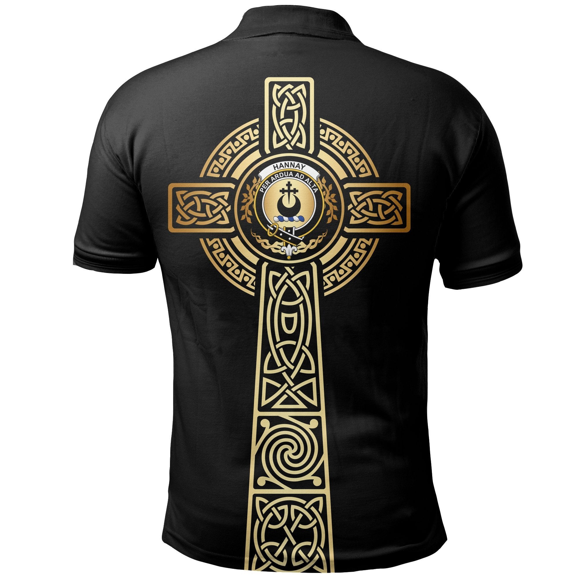 Hannay Clan Unisex Polo Shirt - Celtic Tree Of Life