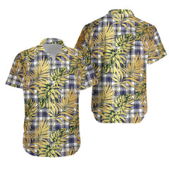 Hannay Modern Tartan Vintage Leaves Hawaiian Shirt