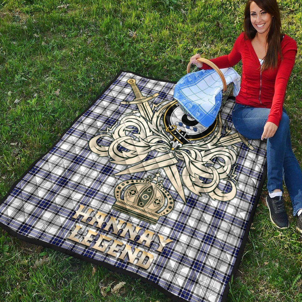 Hannay Modern Tartan Crest Legend Gold Royal Premium Quilt