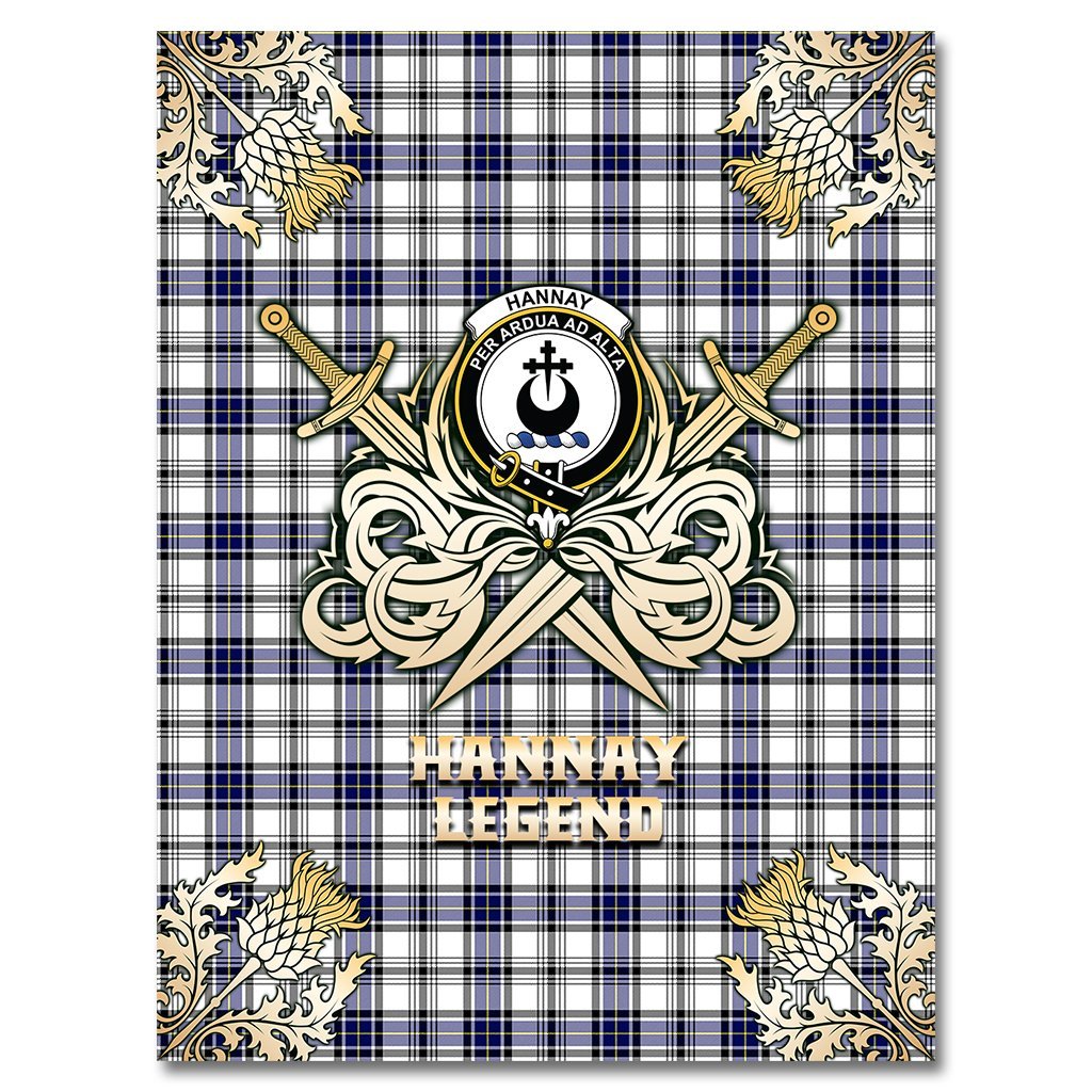 Hannay Modern Tartan Gold Courage Symbol Blanket