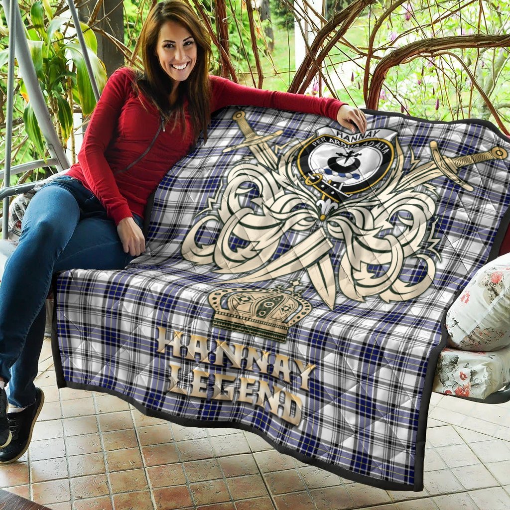 Hannay Modern Tartan Crest Legend Gold Royal Premium Quilt