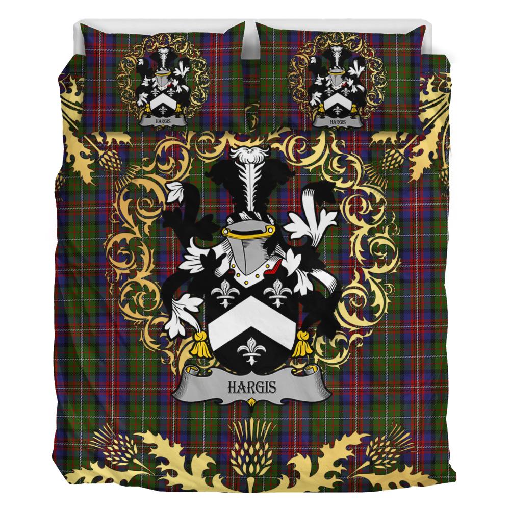 Hargis Tartan Crest Bedding Set - Golden Thistle Style