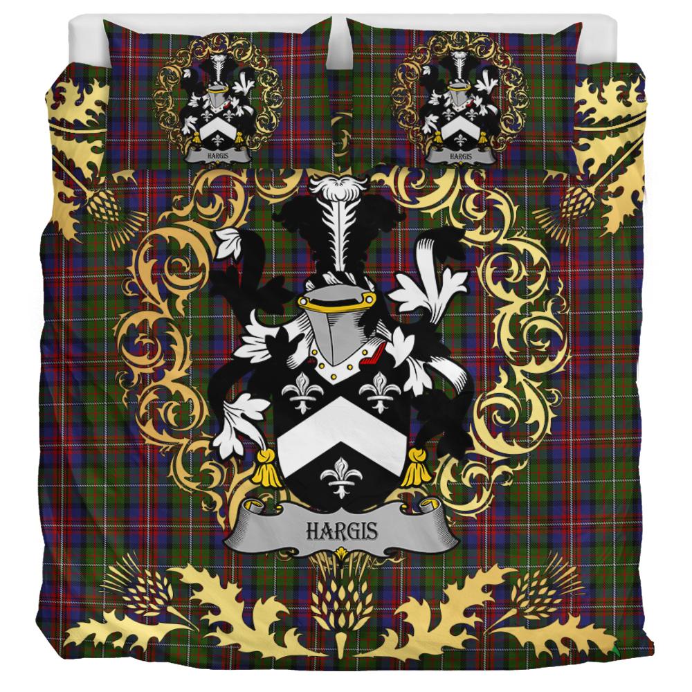 Hargis Tartan Crest Bedding Set - Golden Thistle Style