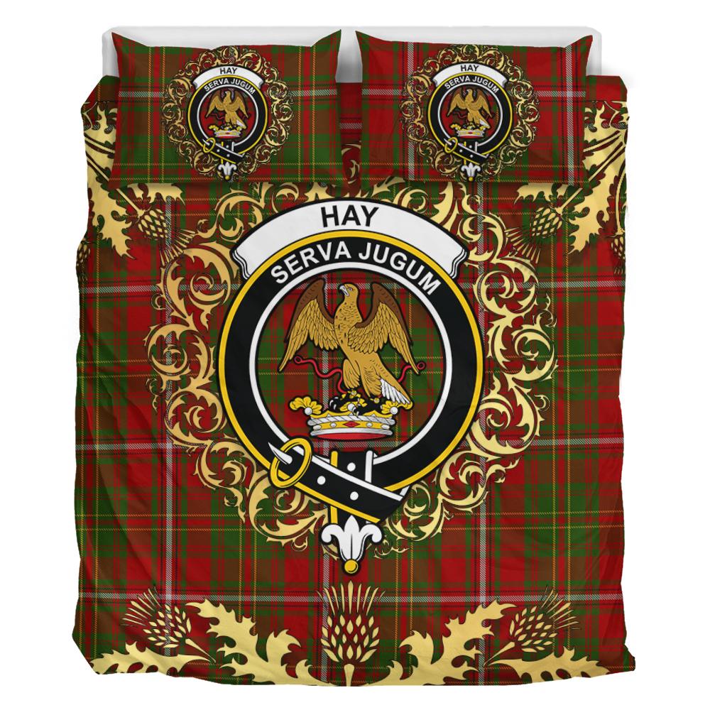 Hay Tartan Crest Bedding Set - Golden Thistle Style