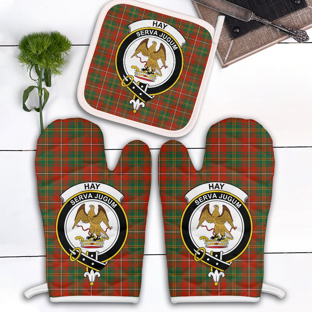 Hay Ancient Tartan Crest Oven Mitt And Pot Holder (2 Oven Mitts + 1 Pot Holder)