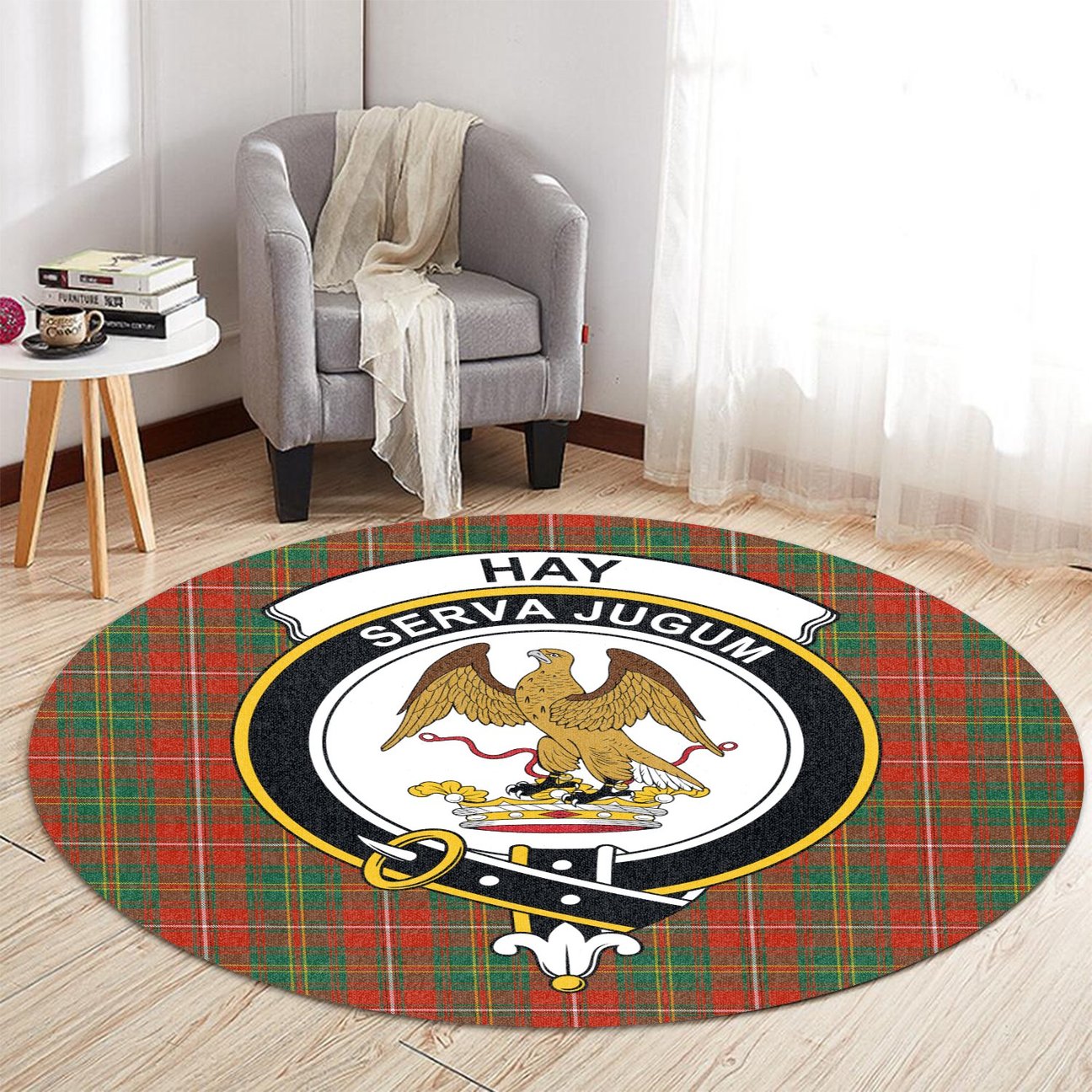 Hay Ancient Tartan Crest Round Rug