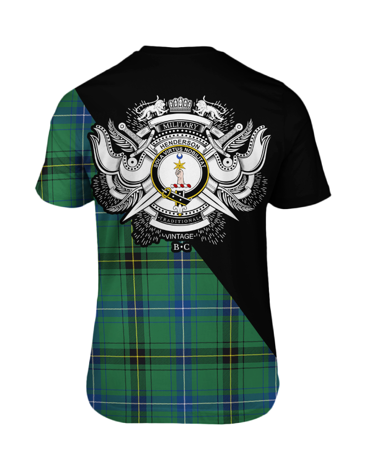 Henderson Ancient Tartan - Military T-Shirt