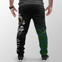 Henderson Modern Tartan Crest Jogger Sweatpants - Alba Celtic Style