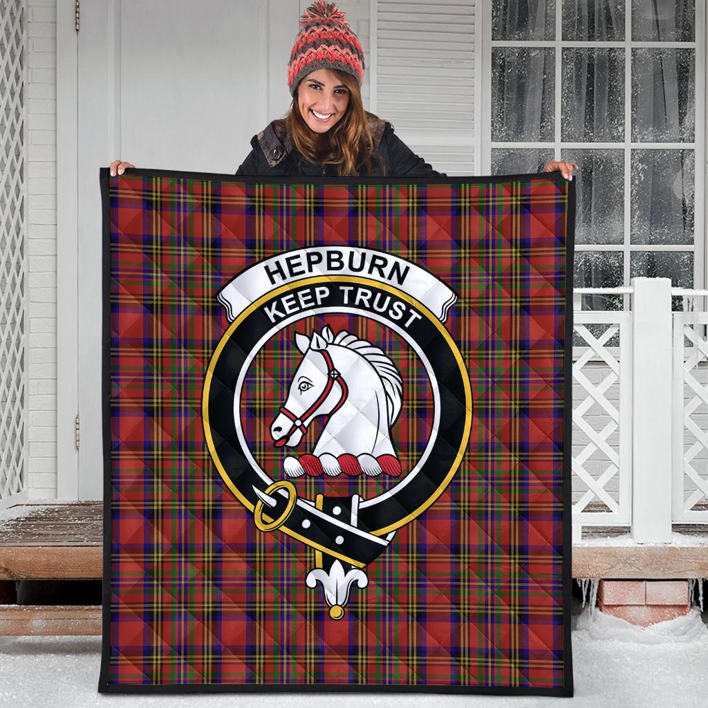 Hepburn Tartan Crest Quilt