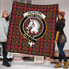 Hepburn Tartan Crest Quilt