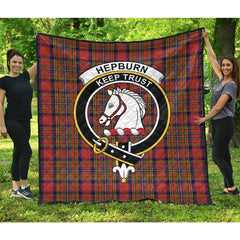 Hepburn Tartan Crest Quilt