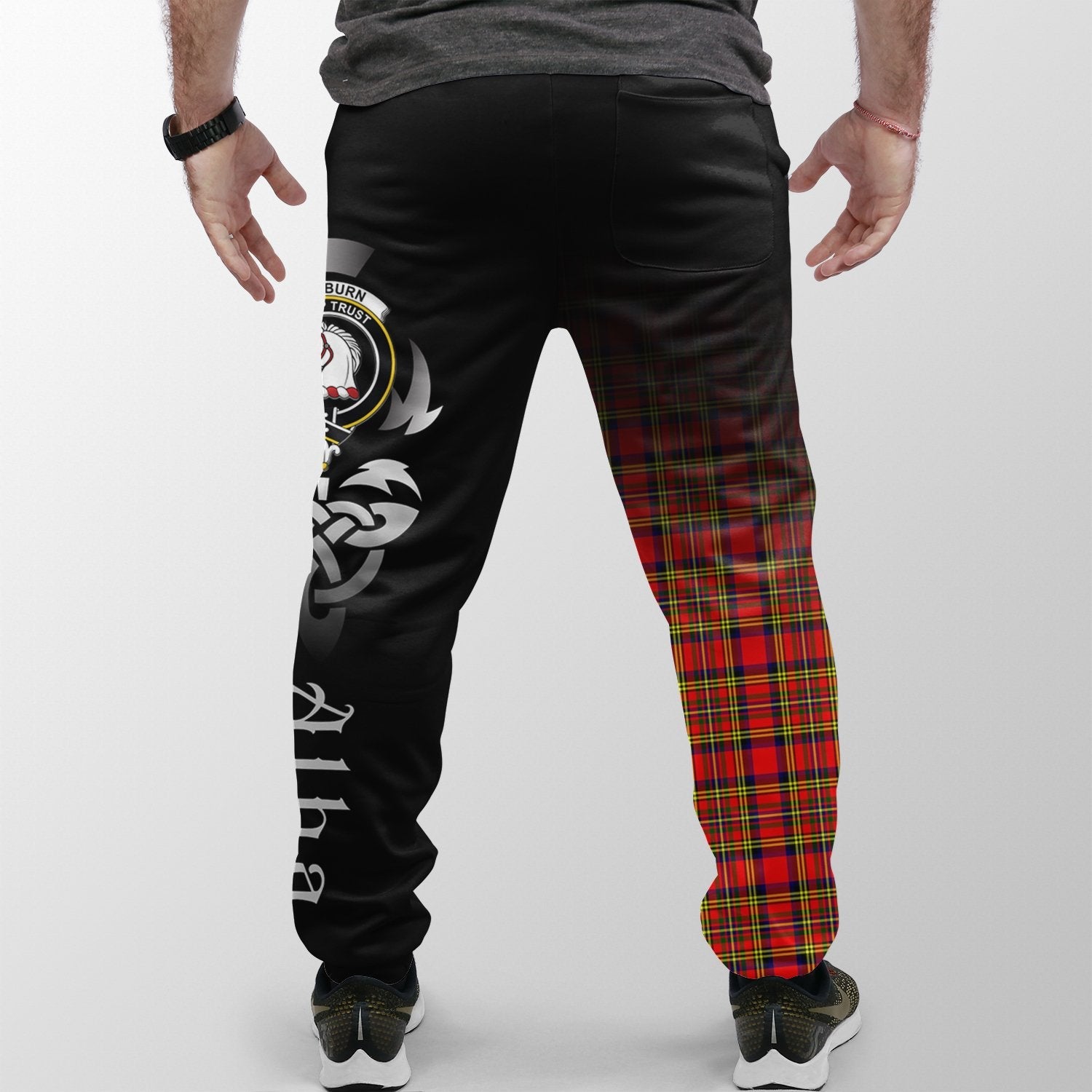 Hepburn Tartan Crest Jogger Sweatpants - Alba Celtic Style