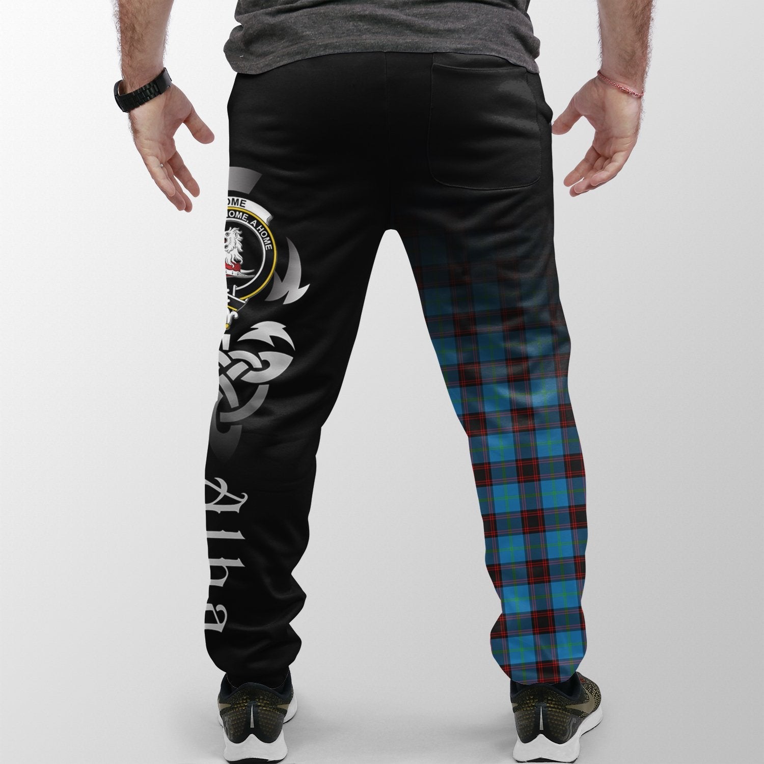 Home Ancient Tartan Crest Jogger Sweatpants - Alba Celtic Style