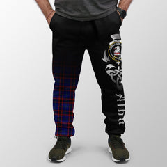 Home Modern Tartan Crest Jogger Sweatpants - Alba Celtic Style