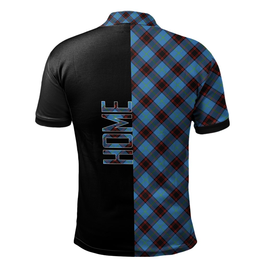 Home Ancient Tartan Polo Shirt Half of Me - Cross Style