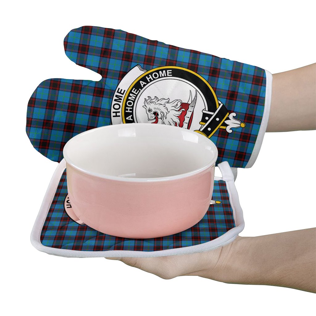 Home Ancient Tartan Crest Oven Mitt And Pot Holder (2 Oven Mitts + 1 Pot Holder)