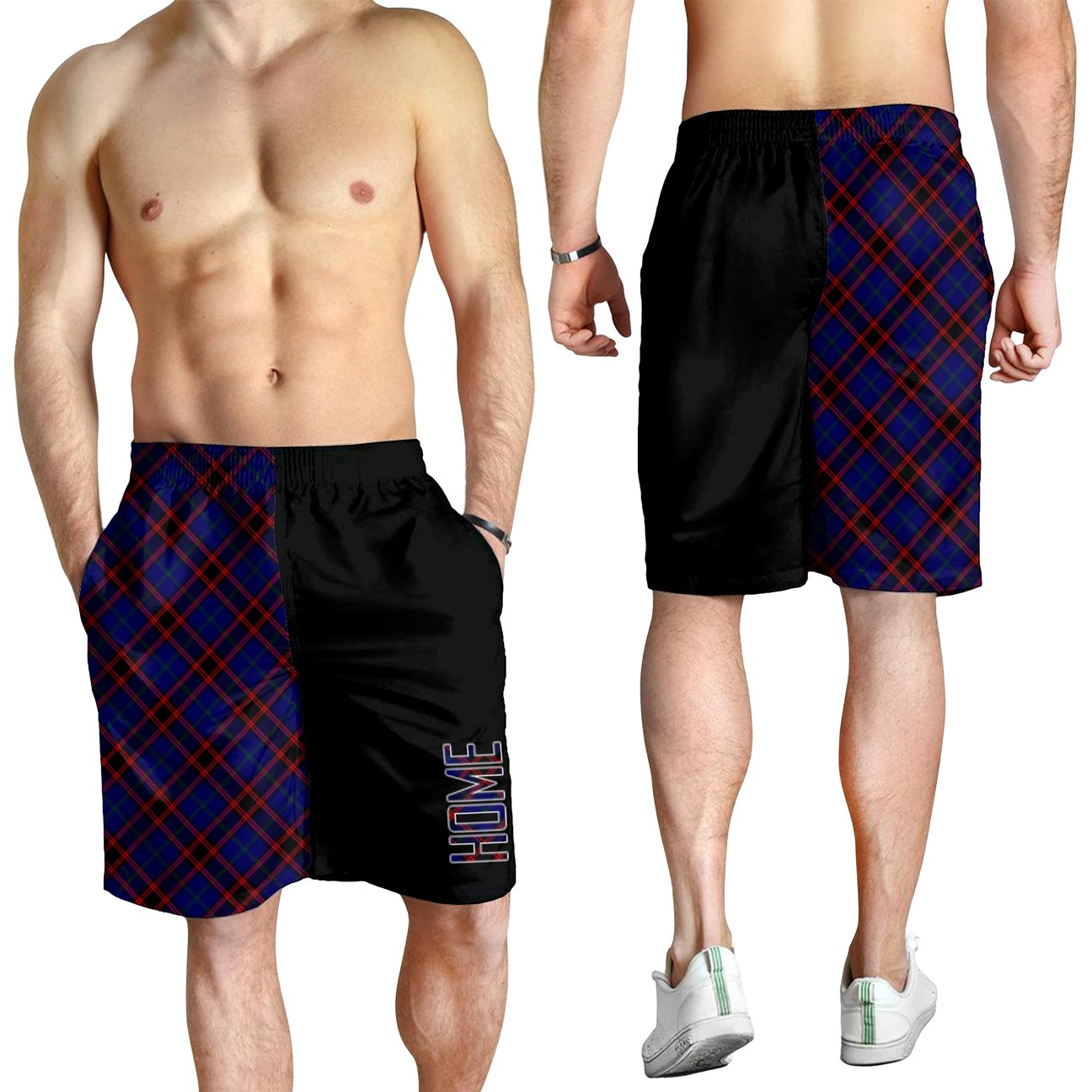 Home Modern Tartan Crest Men's Short - Cross Style