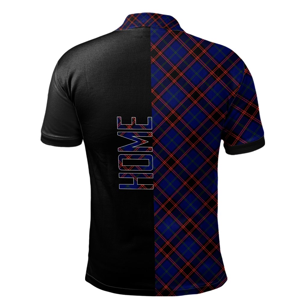 Home Modern Tartan Polo Shirt Half of Me - Cross Style