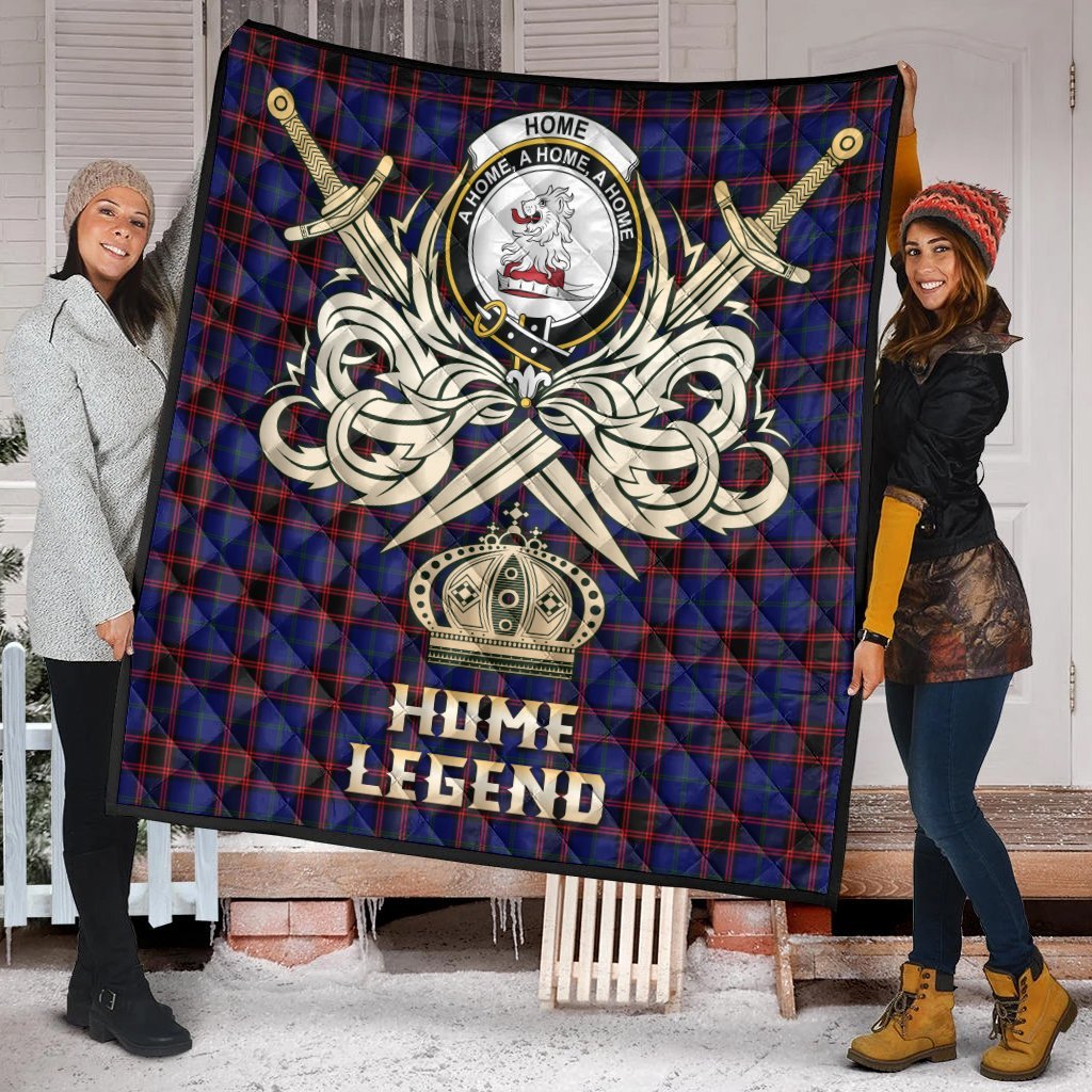 Home Modern Tartan Crest Legend Gold Royal Premium Quilt