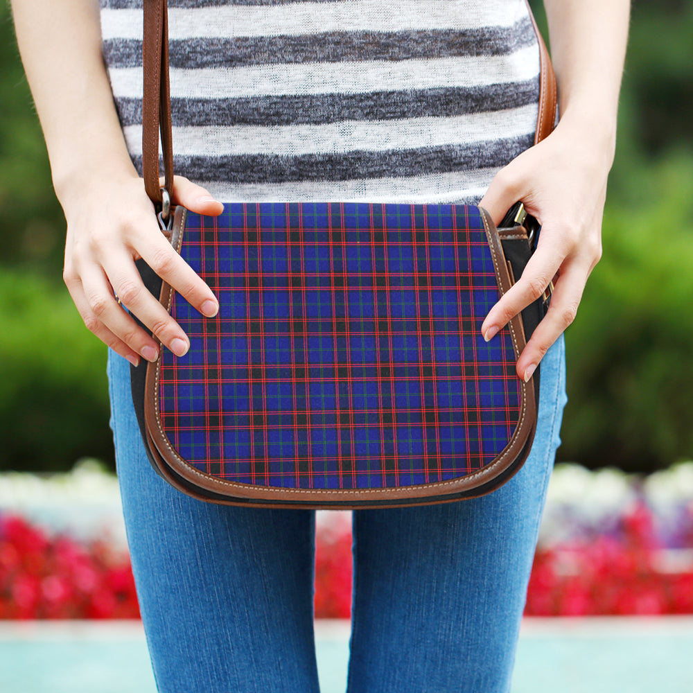 Home Modern Tartan Saddle Handbags