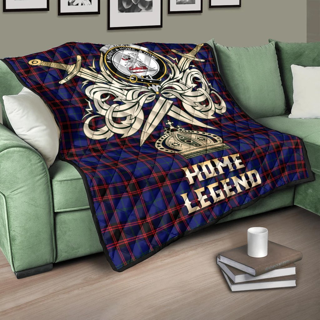 Home Modern Tartan Crest Legend Gold Royal Premium Quilt