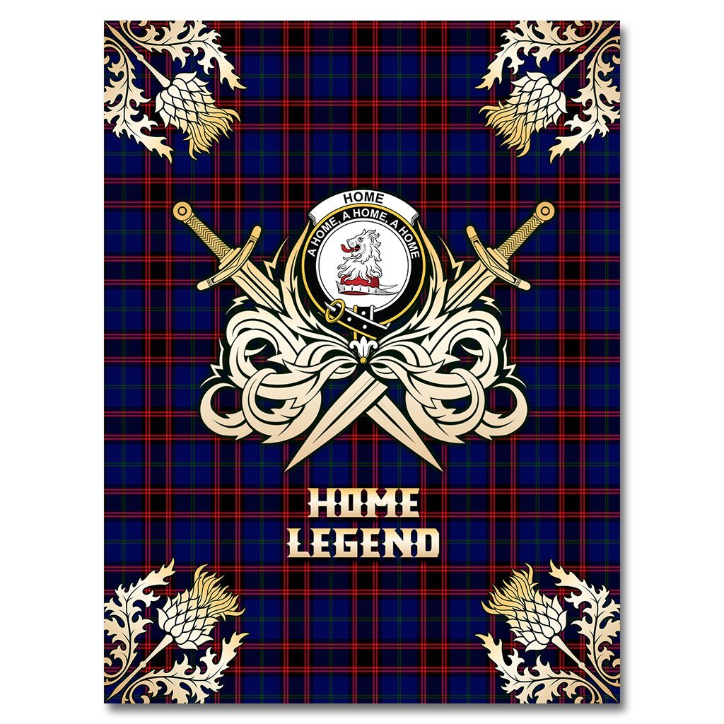 Home Modern Tartan Gold Courage Symbol Blanket