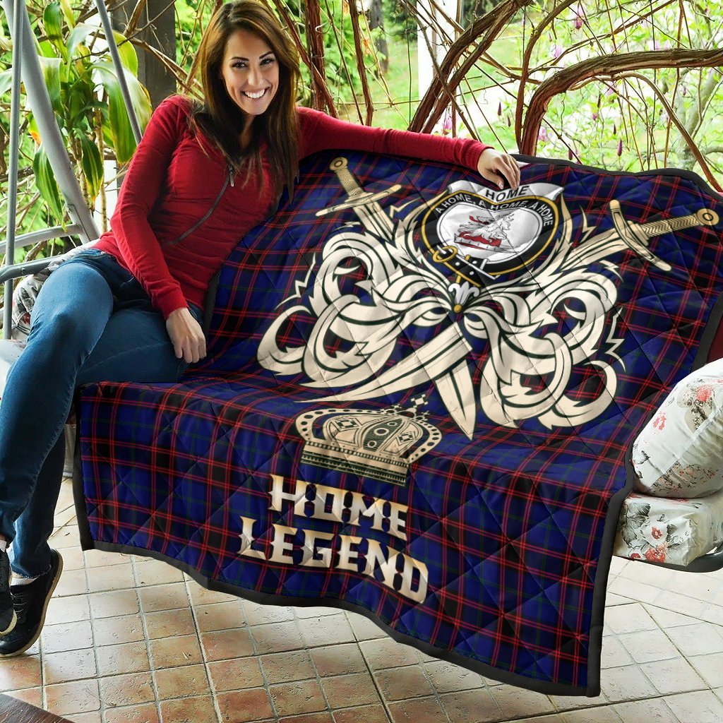 Home Modern Tartan Crest Legend Gold Royal Premium Quilt