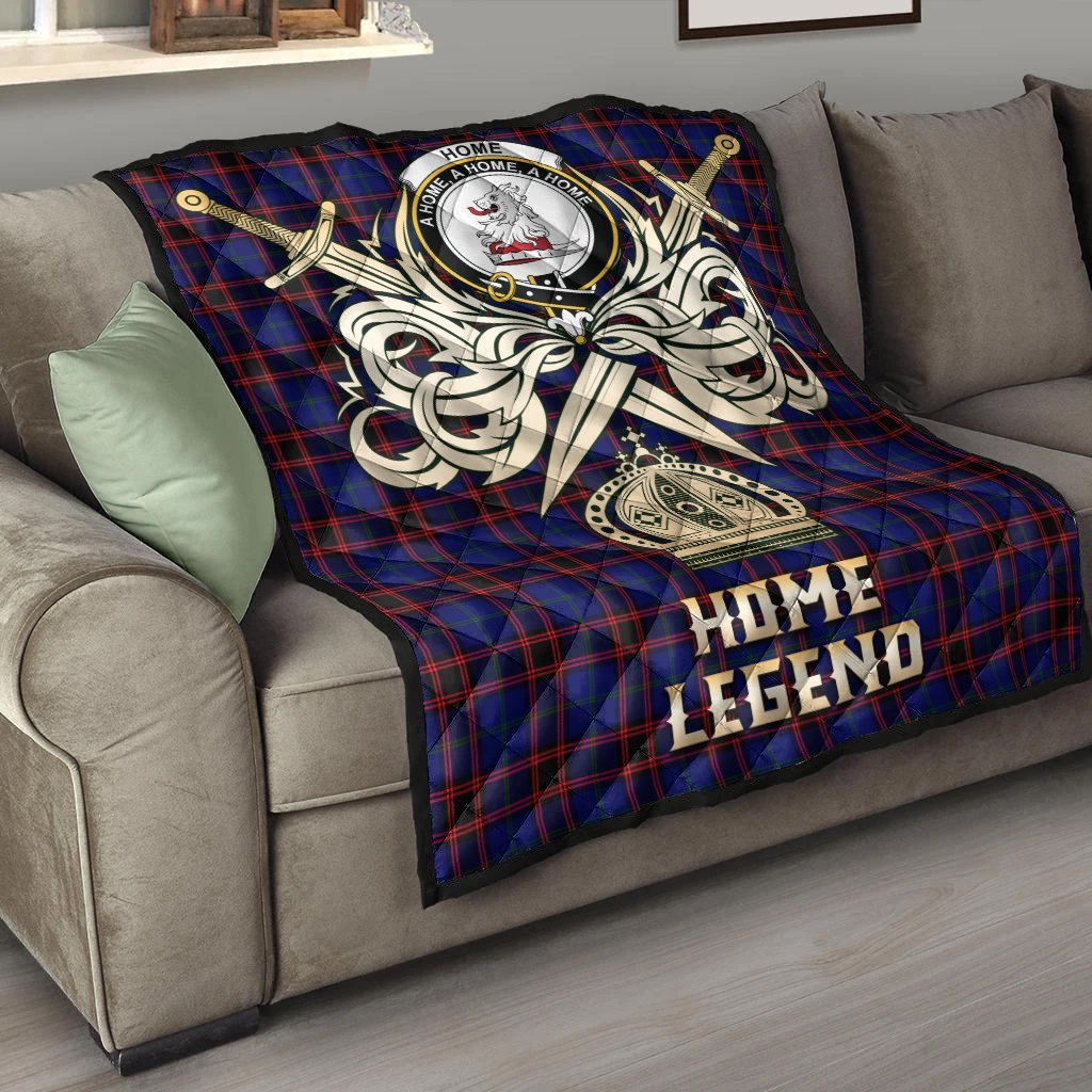 Home Modern Tartan Crest Legend Gold Royal Premium Quilt