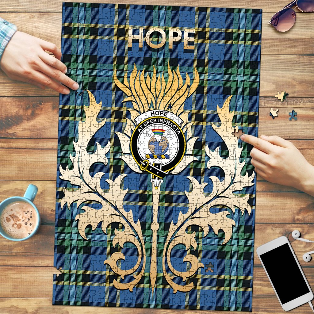 Hope Tartan Crest Thistle Jigsaw Puzzles