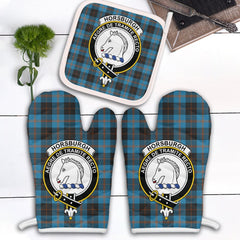 Horsburgh Tartan Crest Oven Mitt And Pot Holder (2 Oven Mitts + 1 Pot Holder)