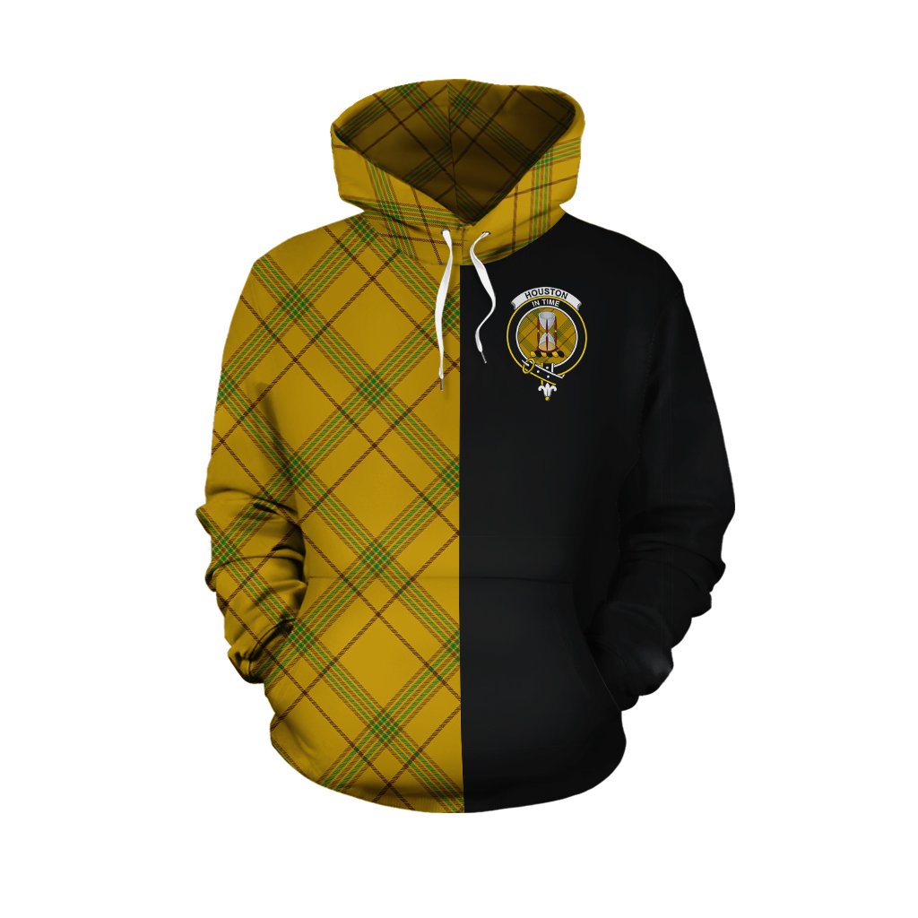 Houston Tartan Hoodie Half of Me - Cross Style