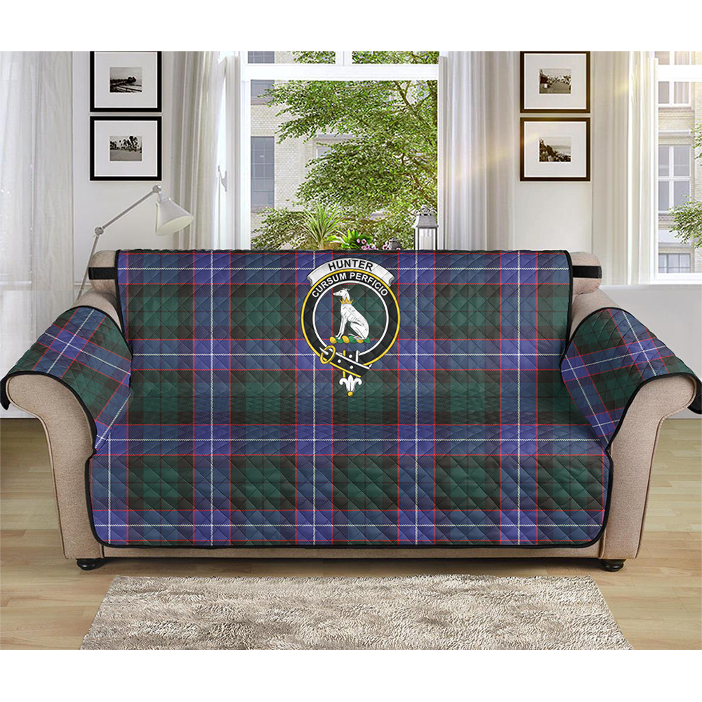 Hunter Modern Tartan Crest Sofa Protector