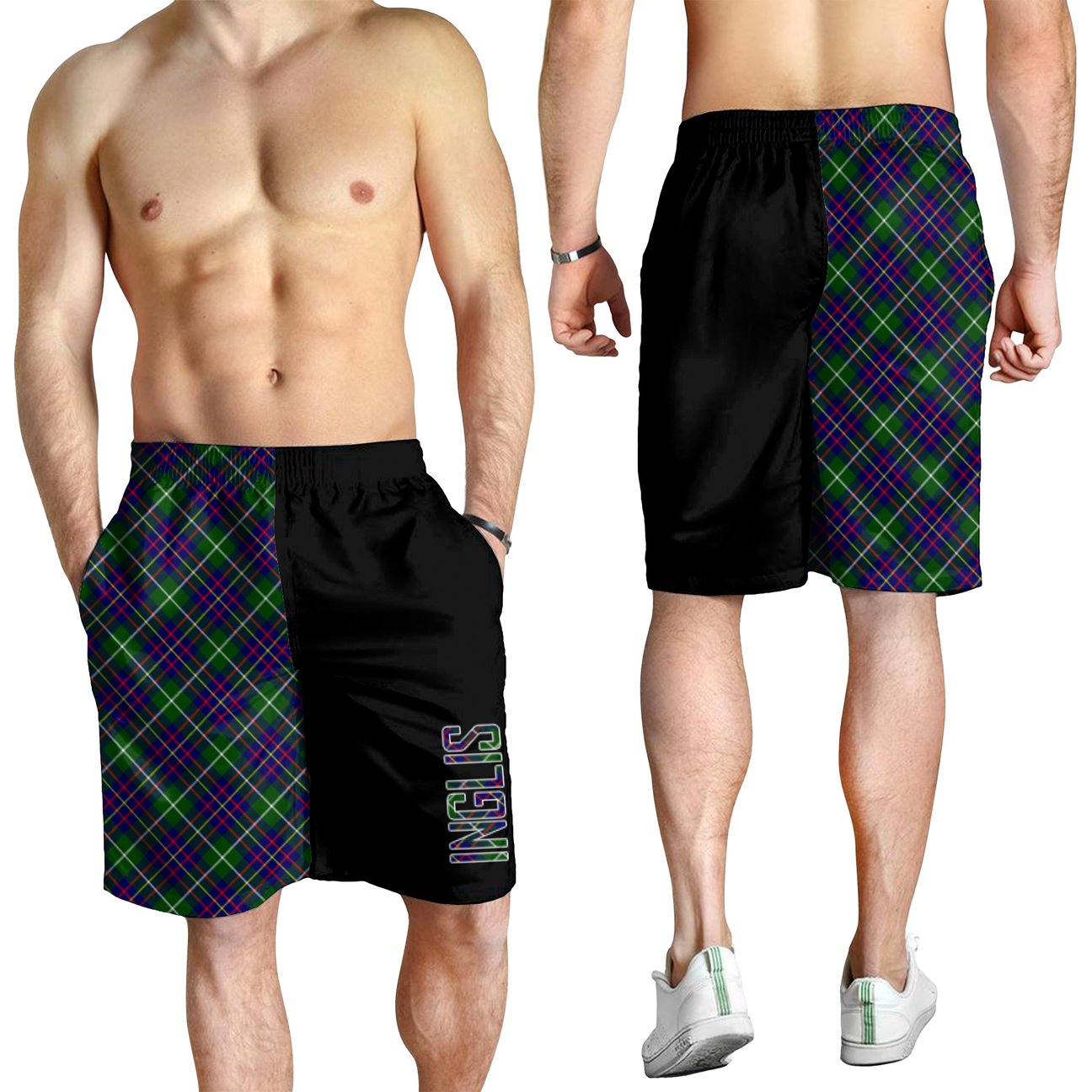 Inglis Modern Tartan Crest Men's Short - Cross Style