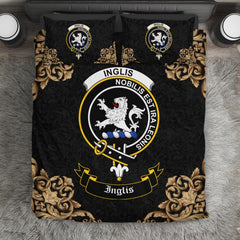 Inglis Crest Black Bedding Set