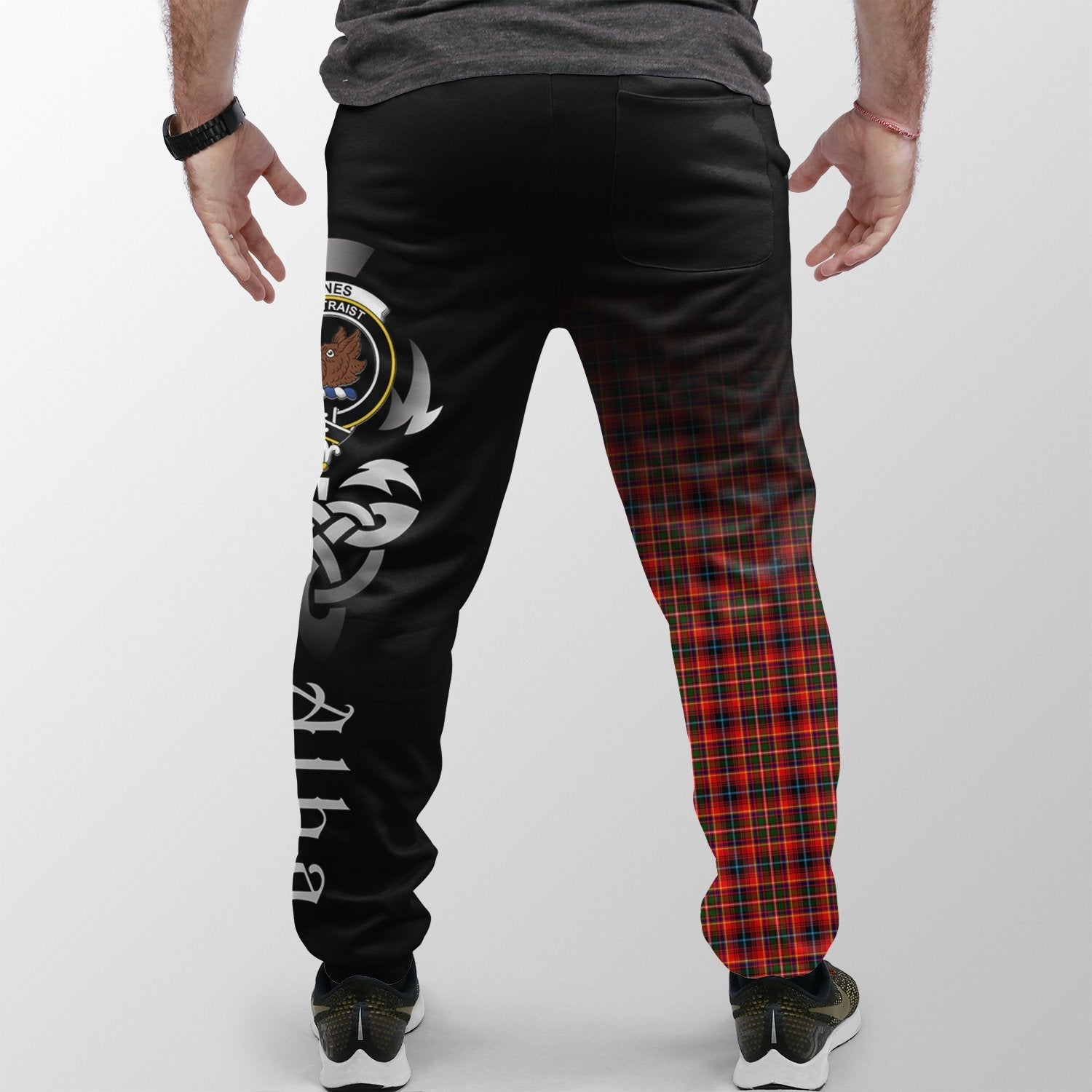 Innes Modern Tartan Crest Jogger Sweatpants - Alba Celtic Style