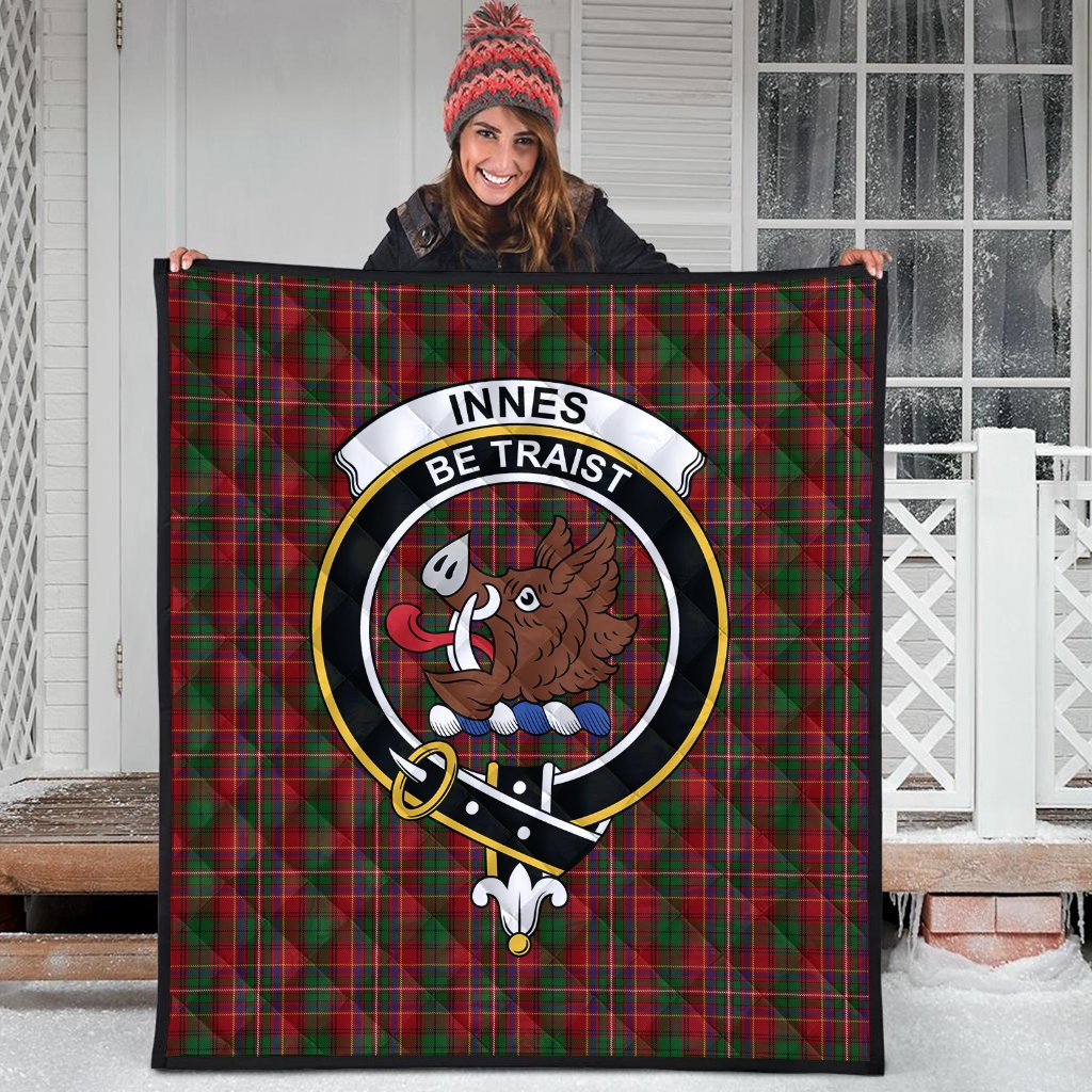 Innes Tartan Crest Quilt