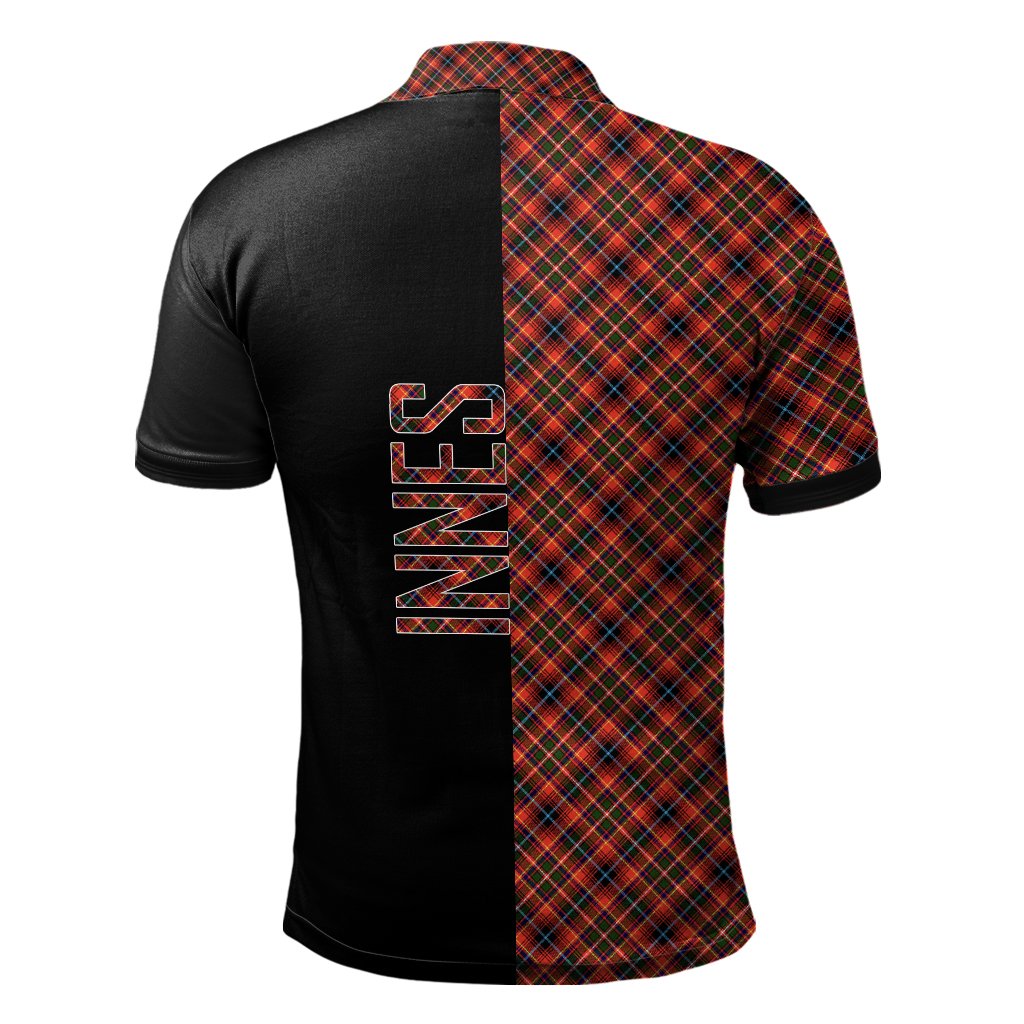 Innes Modern Tartan Polo Shirt Half of Me - Cross Style