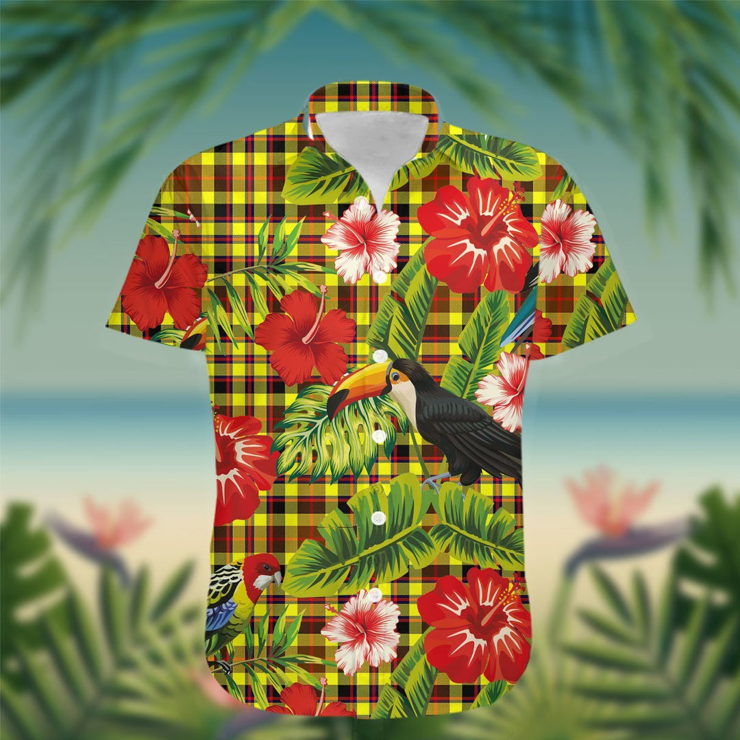 Jardine Tartan Hawaiian Shirt Hibiscus, Coconut, Parrot, Pineapple - Tropical Garden Shirt